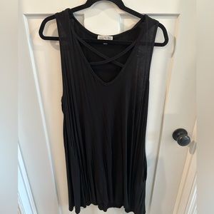 Light Weight Black Cotton Dress 2X